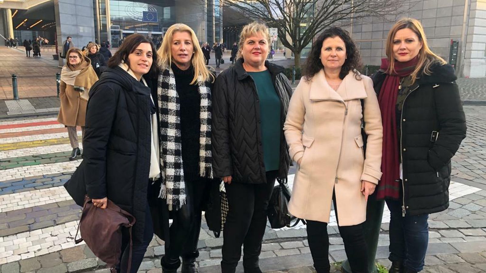 La delegación almeriense, en Bruselas.