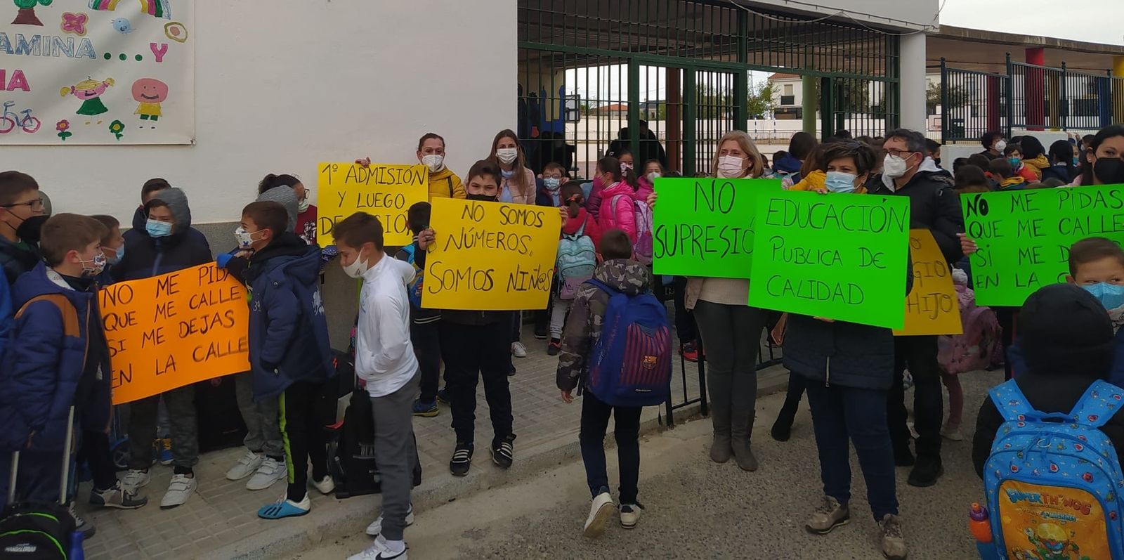 Un momento de la protesta.