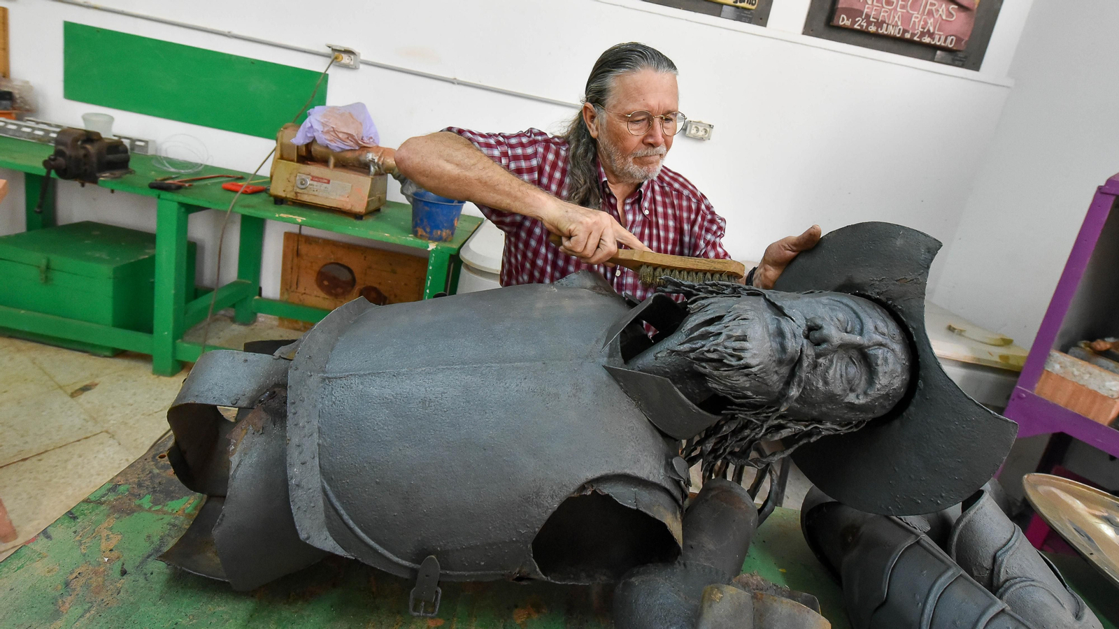 Las fotos de la restauración del Quijote de la Escuela de Arte de Algeciras