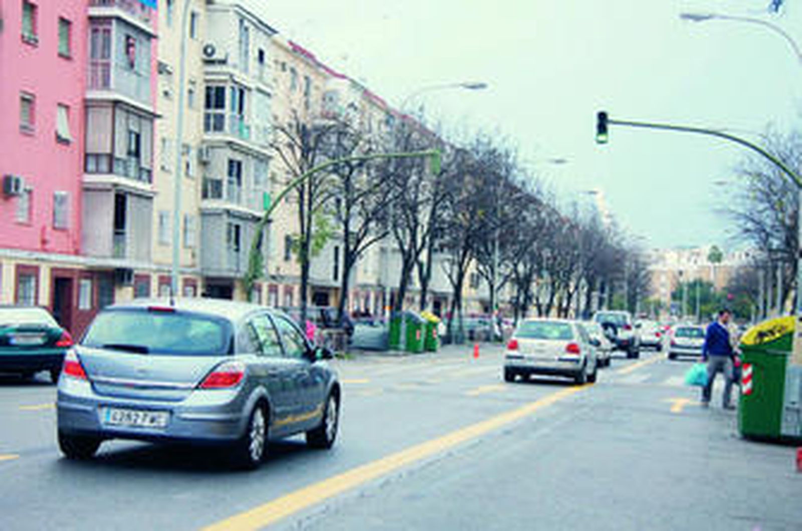 La ronda de Pío XII tras la implantación del sentido único.