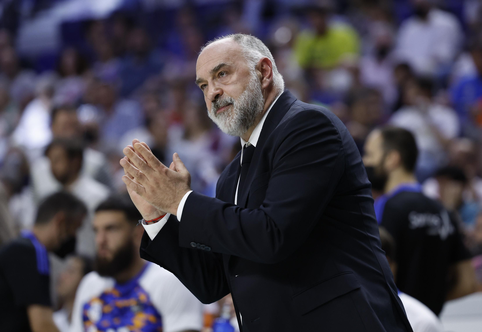 Pablo Laso, en un partido reciente con el Real Madrid.