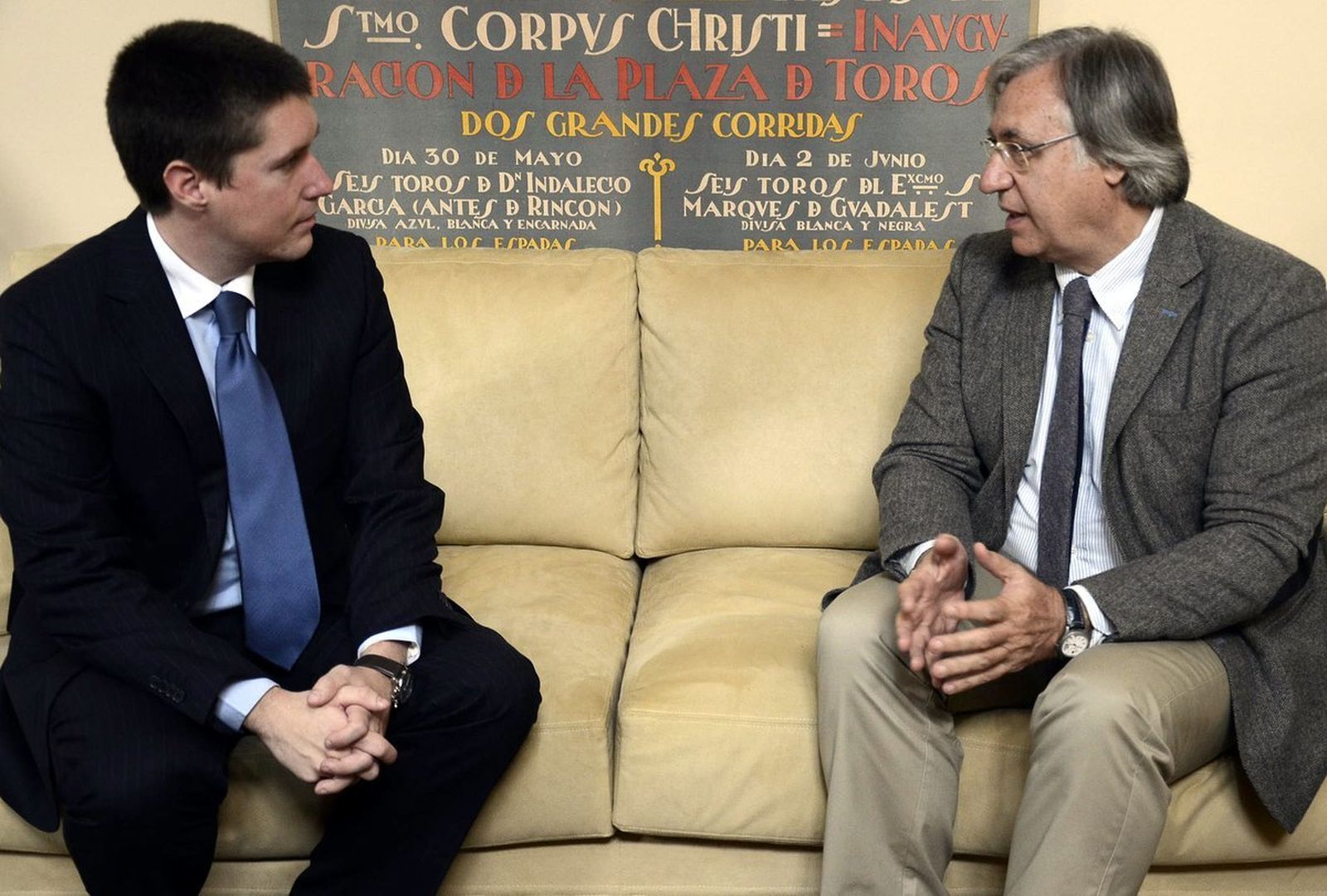Juan José Villalba y Francisco Camas durante la reunión