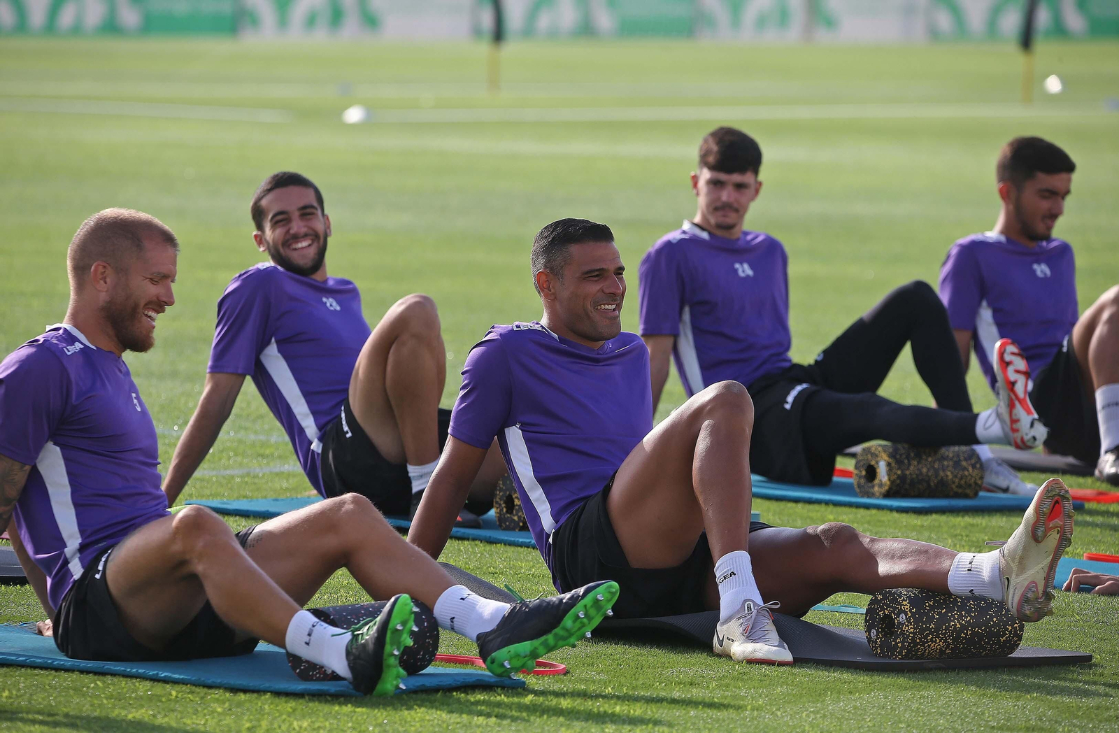 Fotos del primer entrenamiento de la Balona en el Ciudad de La Línea