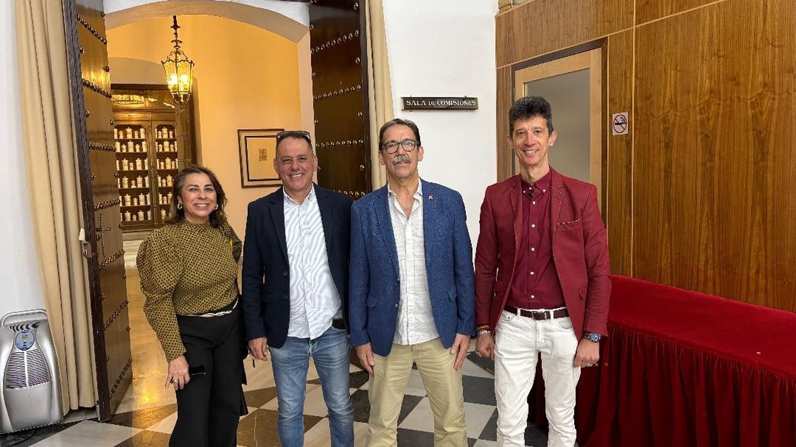 Rosario García, Juan José Toscano, Juan Torres y Carlos Rodríguez.