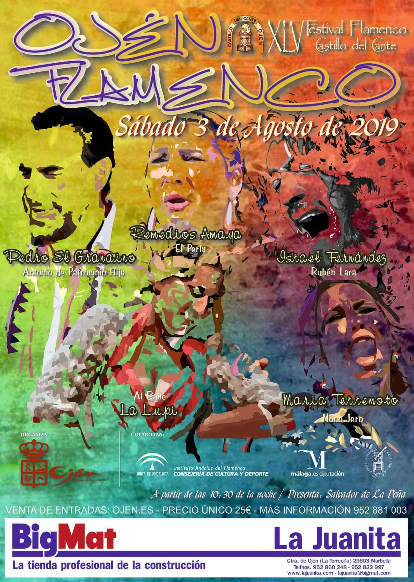 Cartel del festival de flamenco de Ojén.