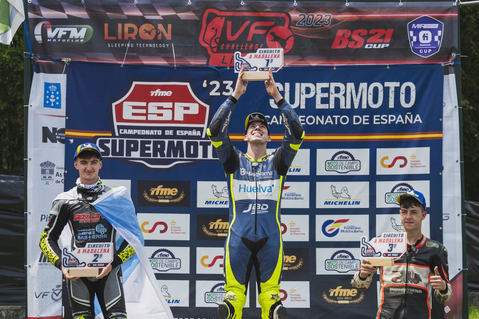 Paquito Gómez, en el podio.