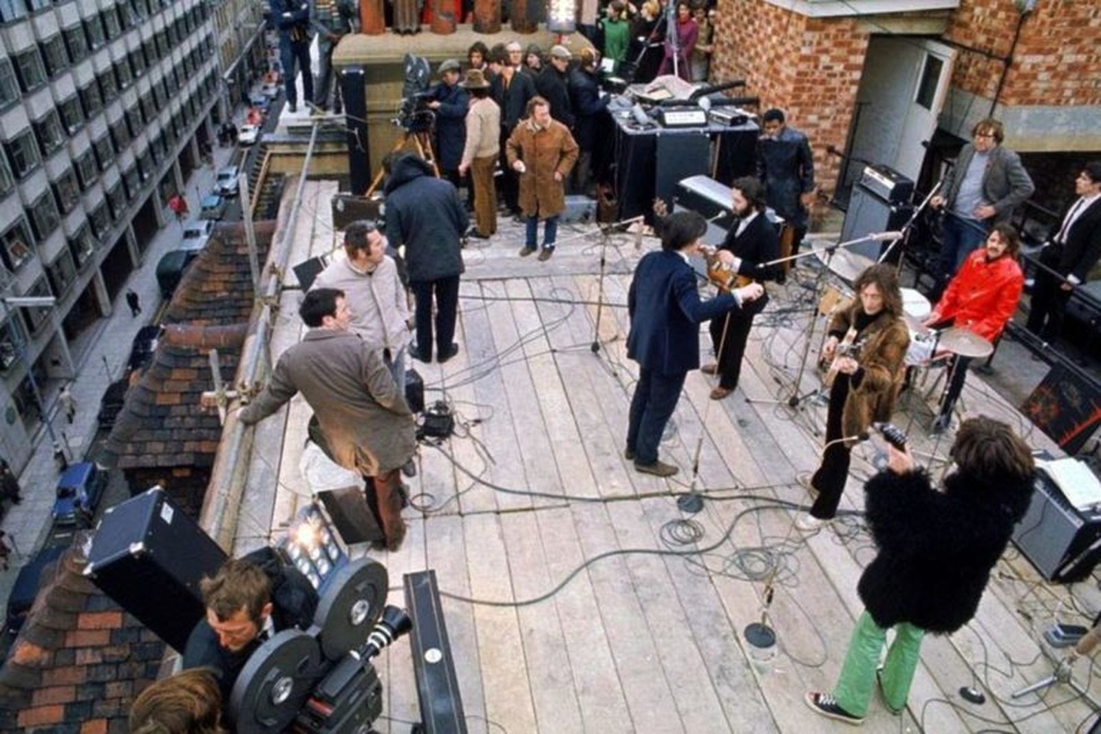 Un momento del rodaje del concierto.