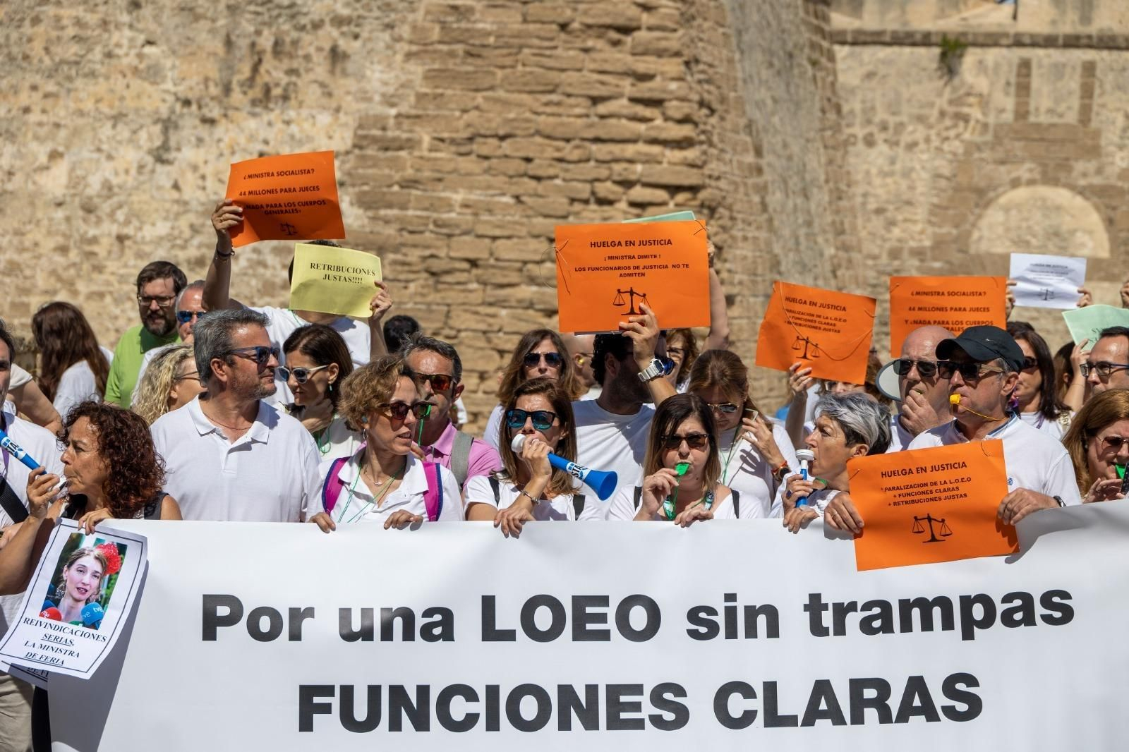 Las imágenes de las protestas de los funcionarios de justicia.