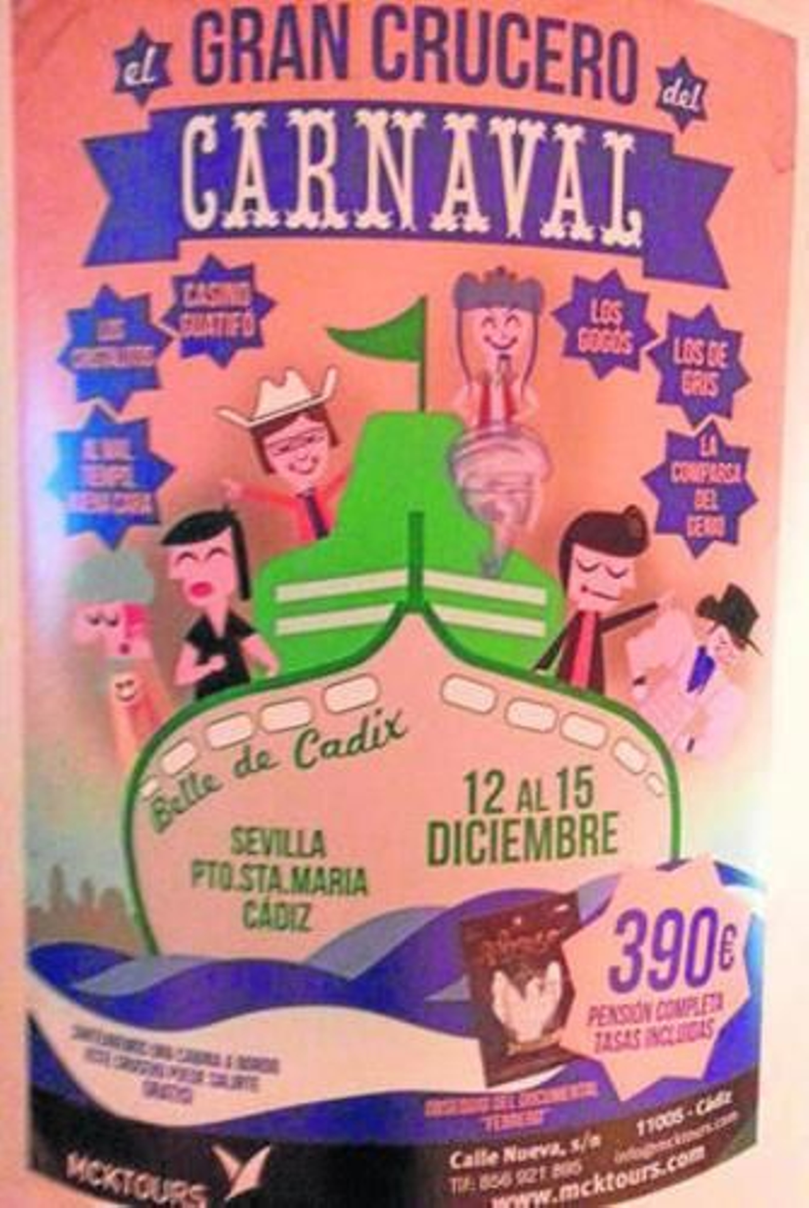 MCK Tours presentó ayer el cartel del crucero de carnaval.