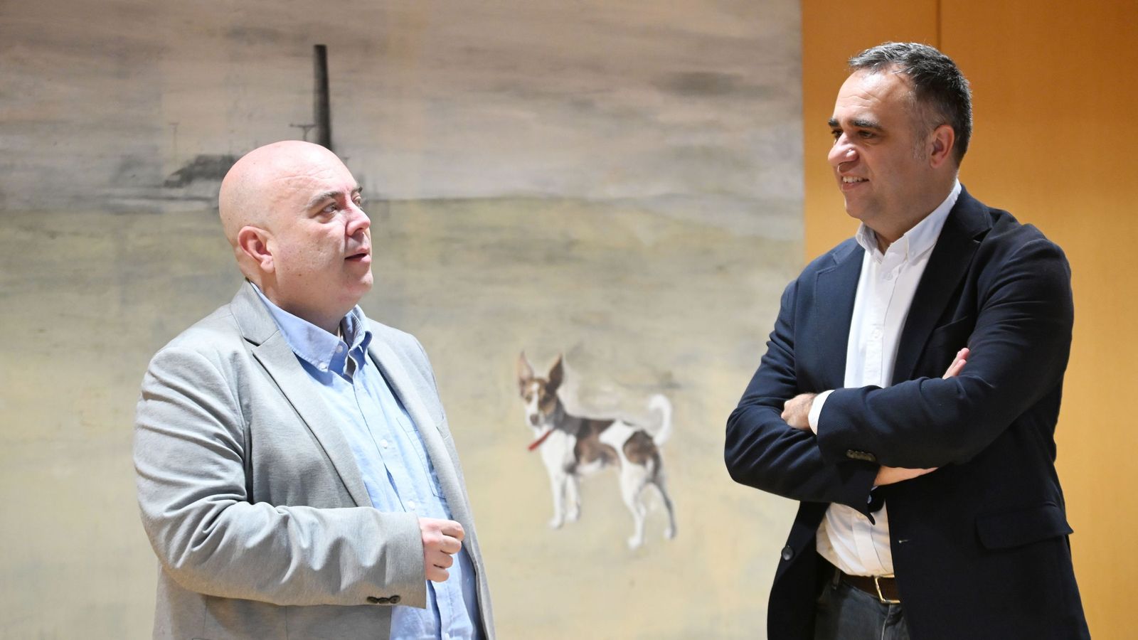 El periodista Fernando Argüelles junto al presidente de la Diputación, Francisco Rodríguez