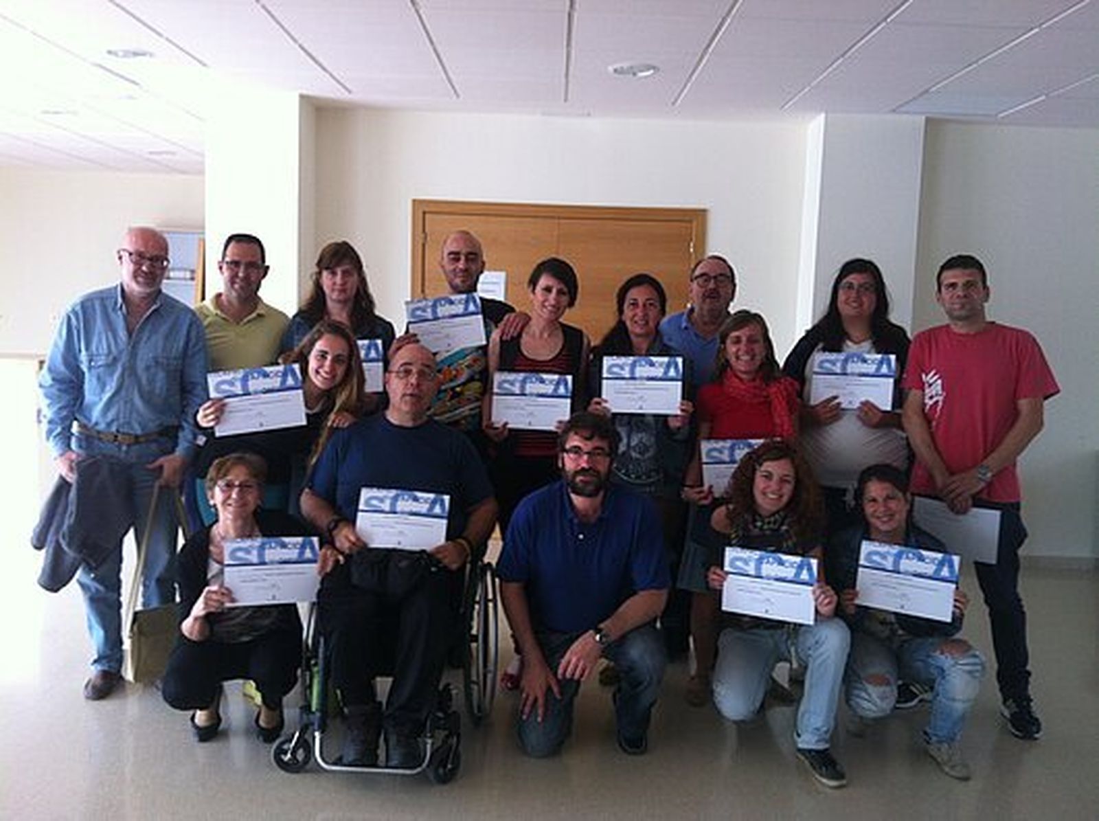 Participantes de un curso de Lengua Española de Signos en Jerez.