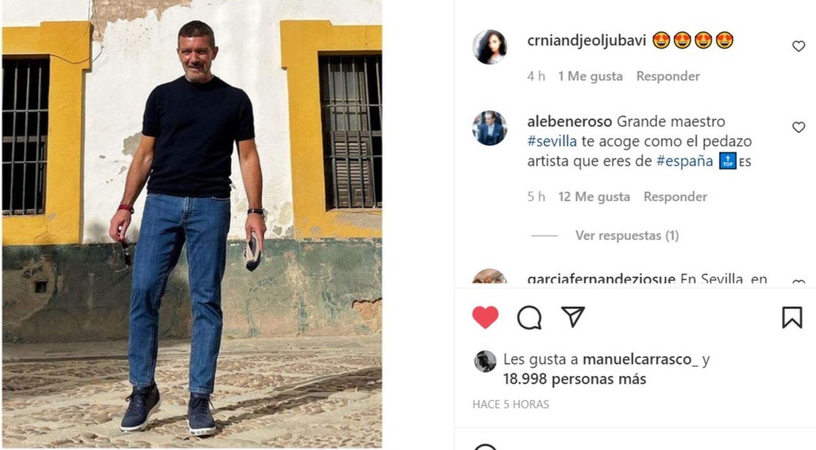 Antonio Bandera presume de la plaza que "tiene" en Sevilla