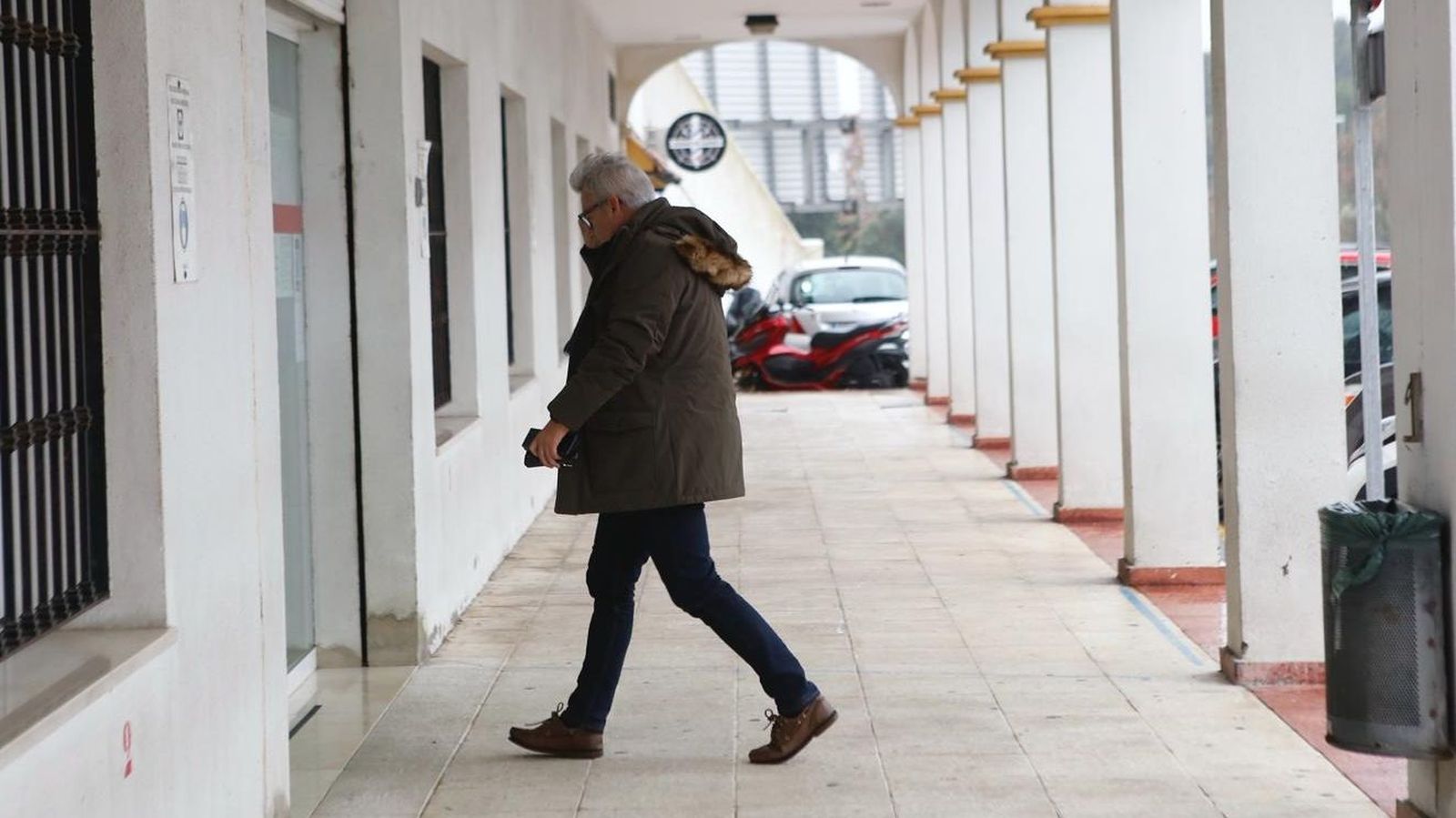 Juan Carlos Crespo, a su llegada al Juzgado de San Roque