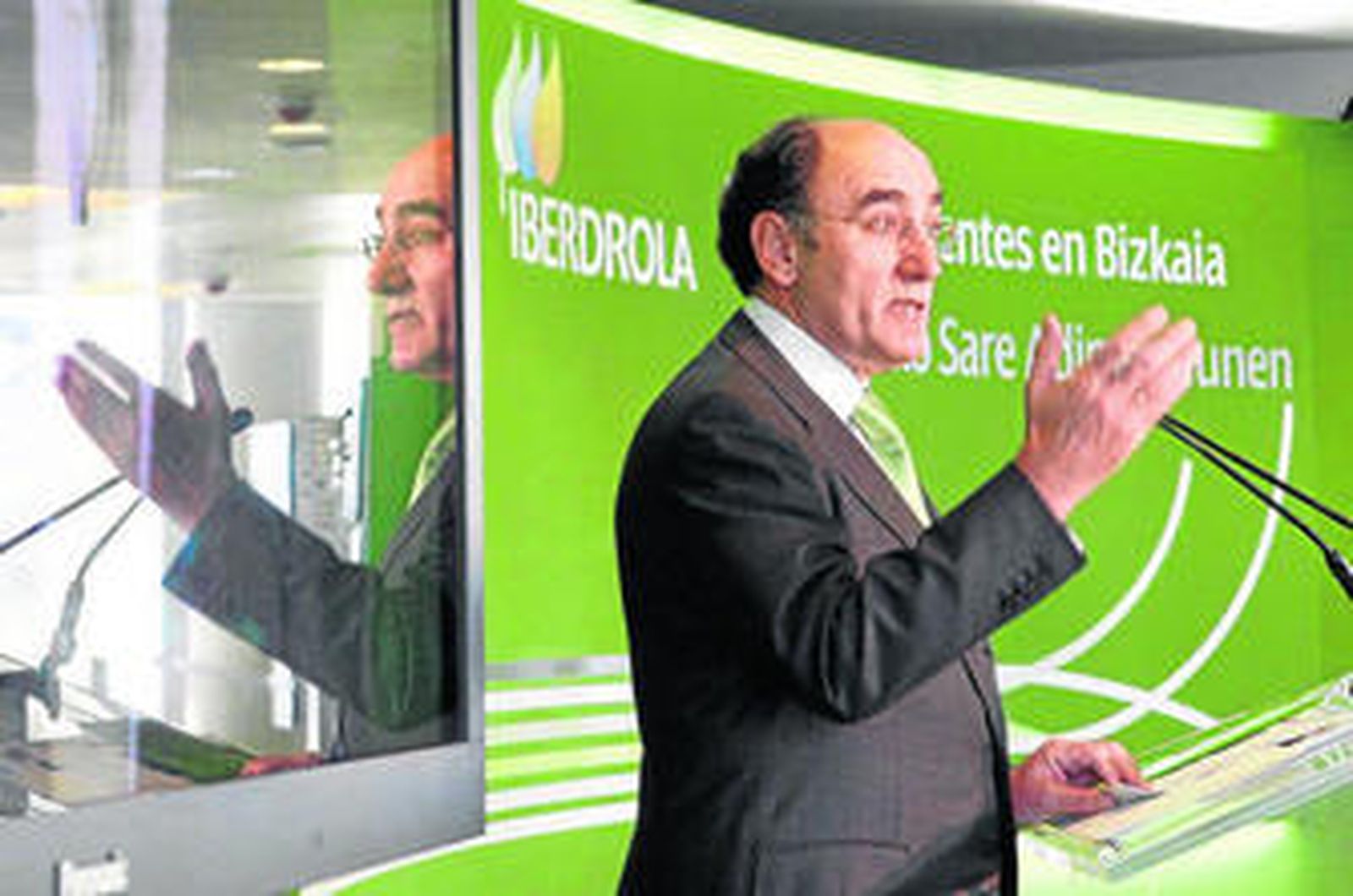 El presidente de Iberdrola, Ignacio Sánchez Galán, en un acto en Bilbao.