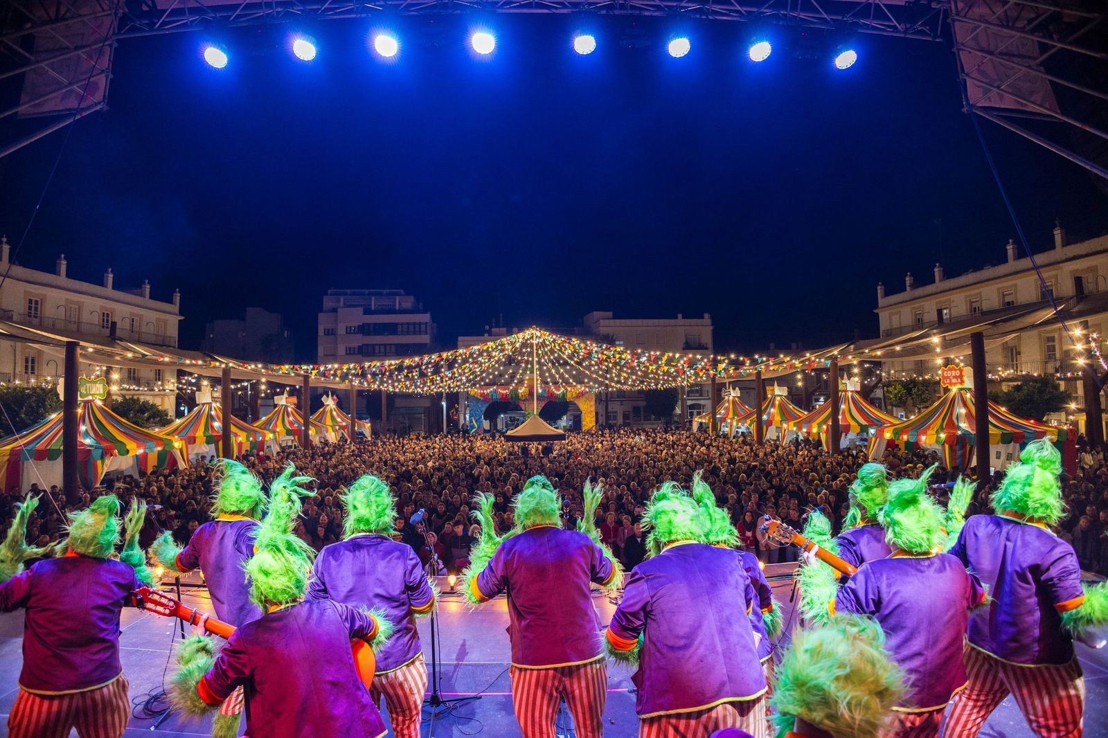 Actuación de 'El Grinch de Cai' en el Carnaval de 2024 en San Fernando