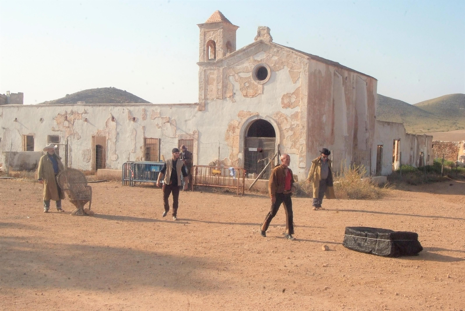 Escenas de 'Hasta que llegó su hora' se recrean en el Cortijo del Fraile