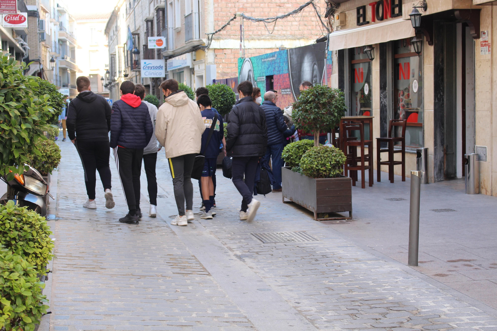 Actividad en el centro de Lucena.