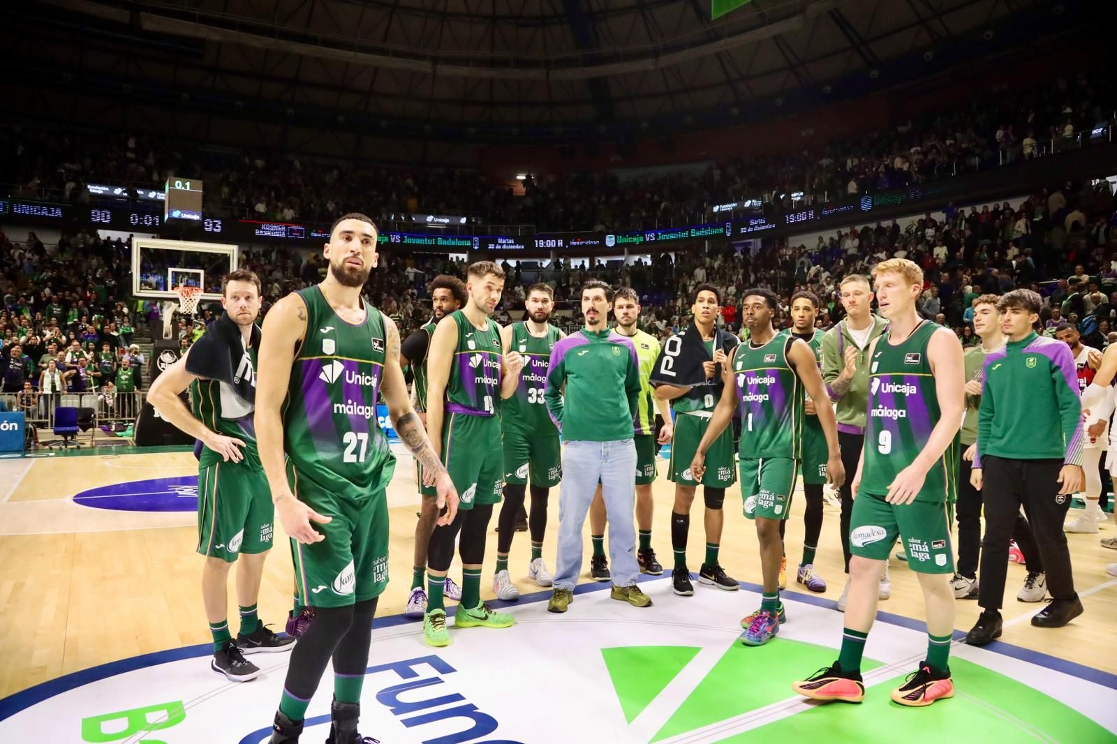 La plantilla, tras el Unicaja-Baskonia.