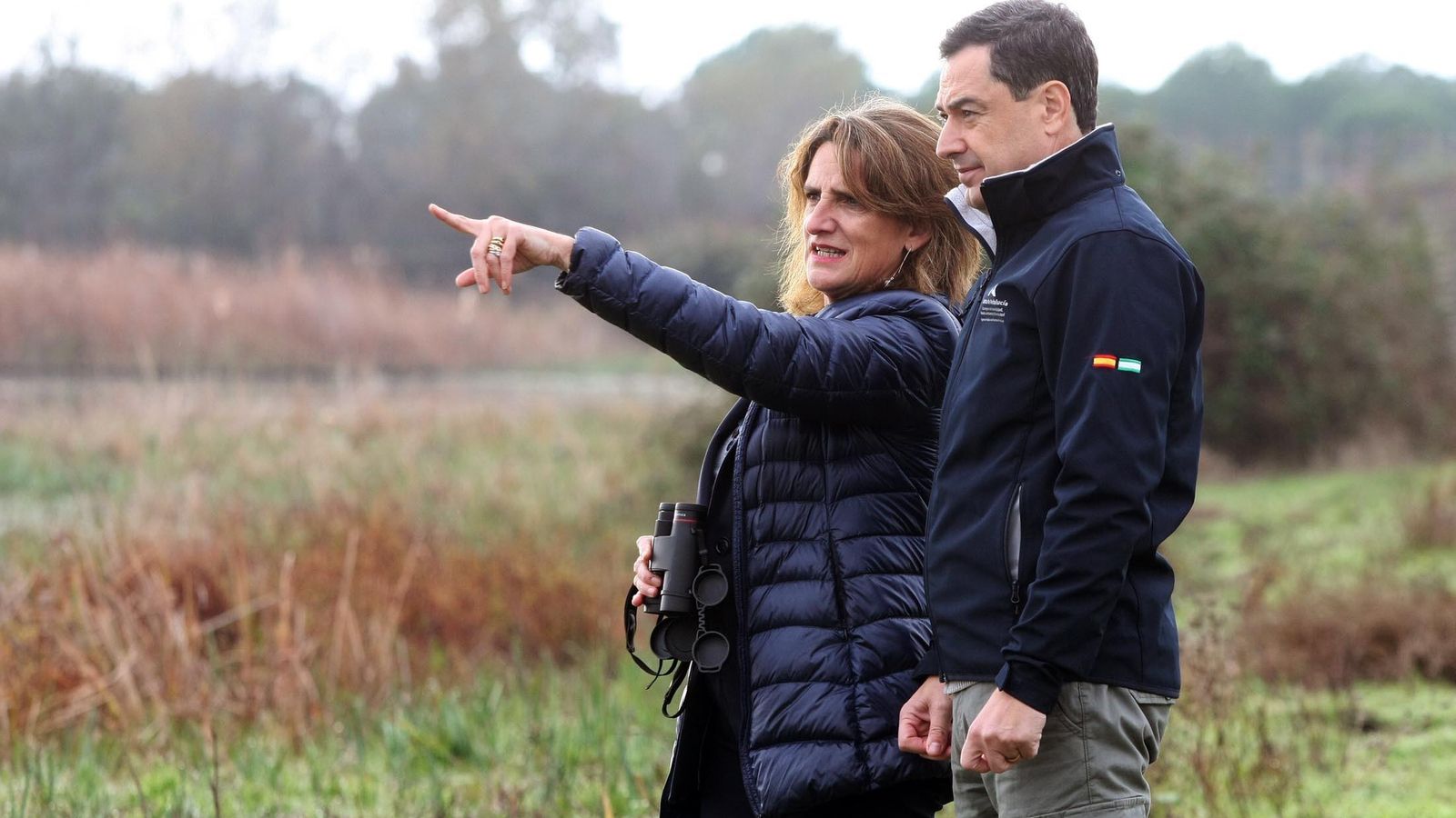 Teresa Ribera y Juanma Moreno el pasado 27 de noviembre.