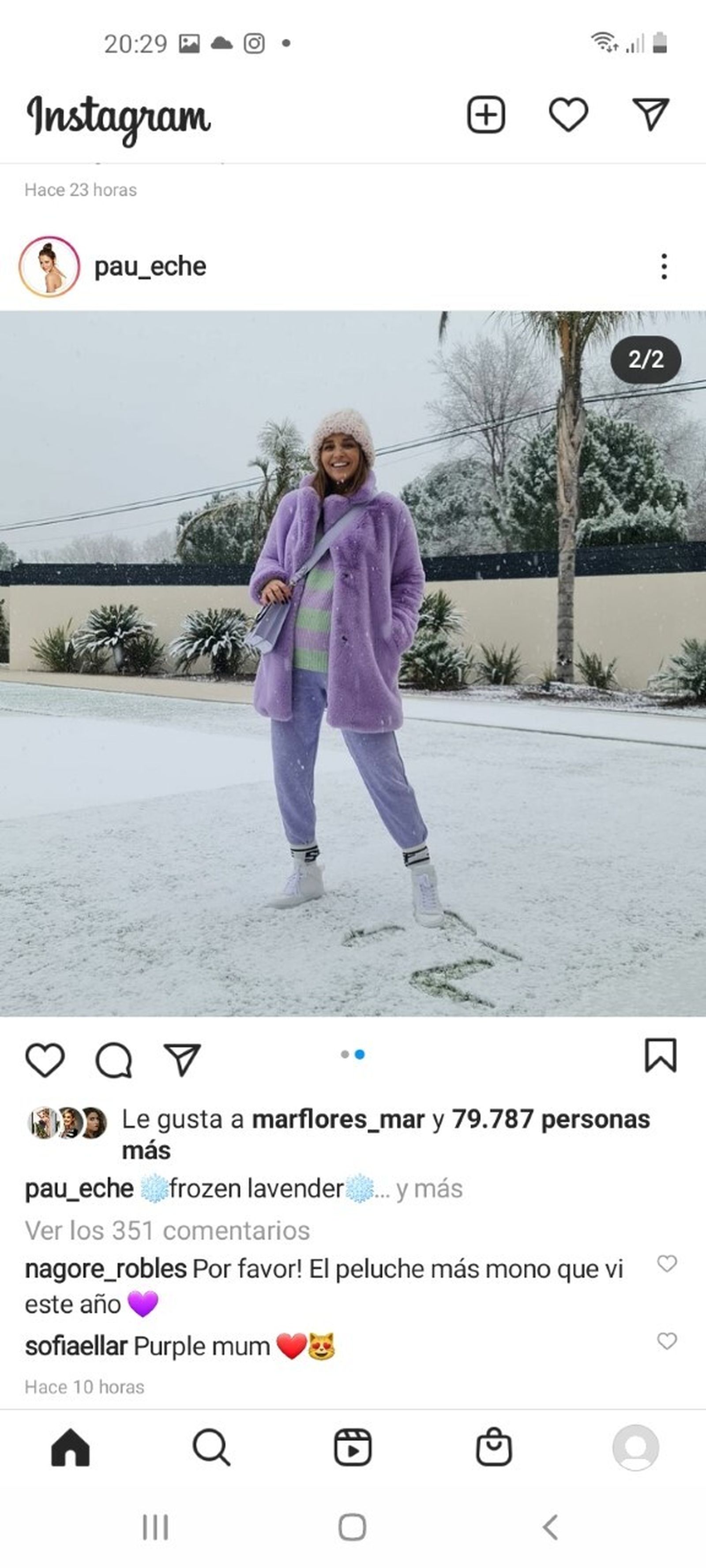 Paula Echevarría, embaraza, de malva, y siempre idílica