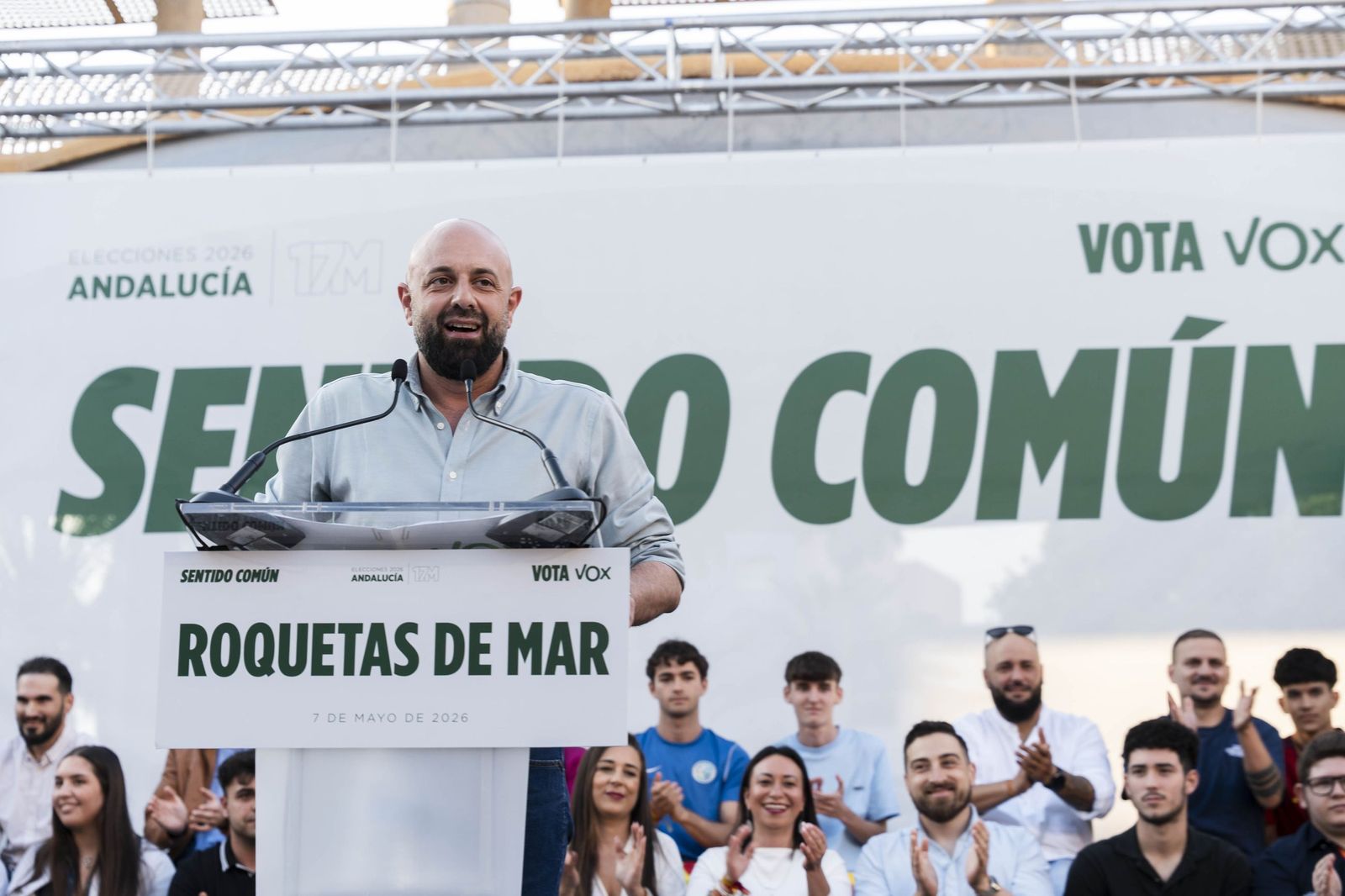 Las imágenes del mitin de Vox con Santiago Abascal y Manuel Gavira en ...