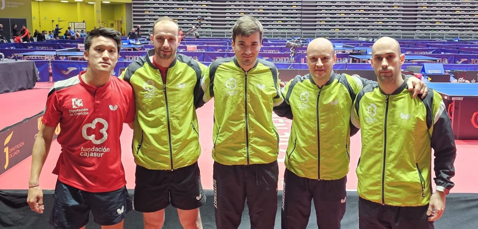 Los integrantes del Cajasur Priego en la Copa del Rey.