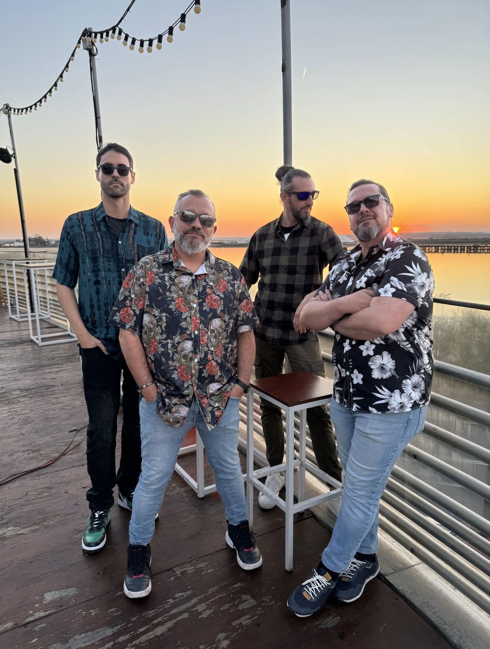 Los componentes de la banda.