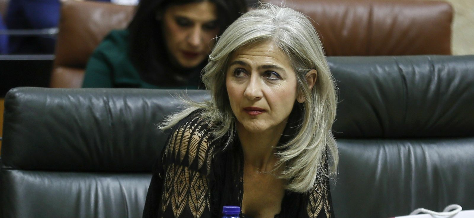 La consejera durante el Pleno del Parlamento andaluz.