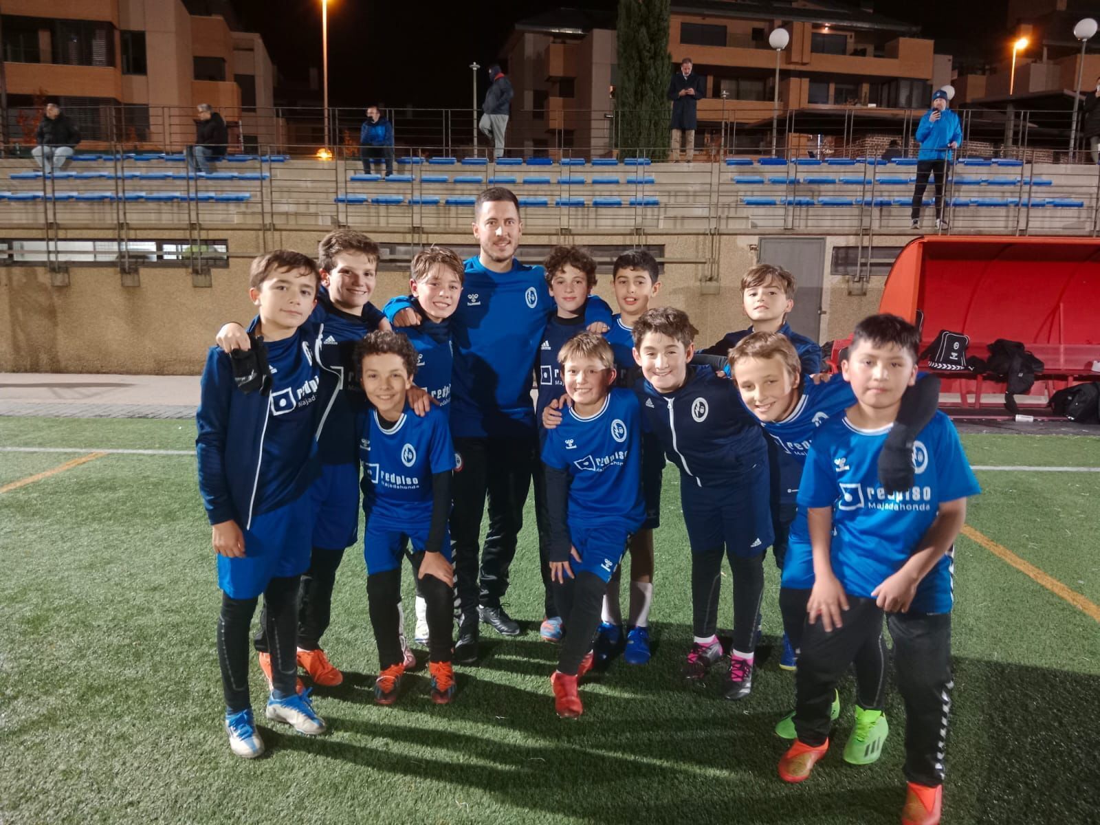 Eden Hazard, en el entrenamiento del Rayo Majadahonda.