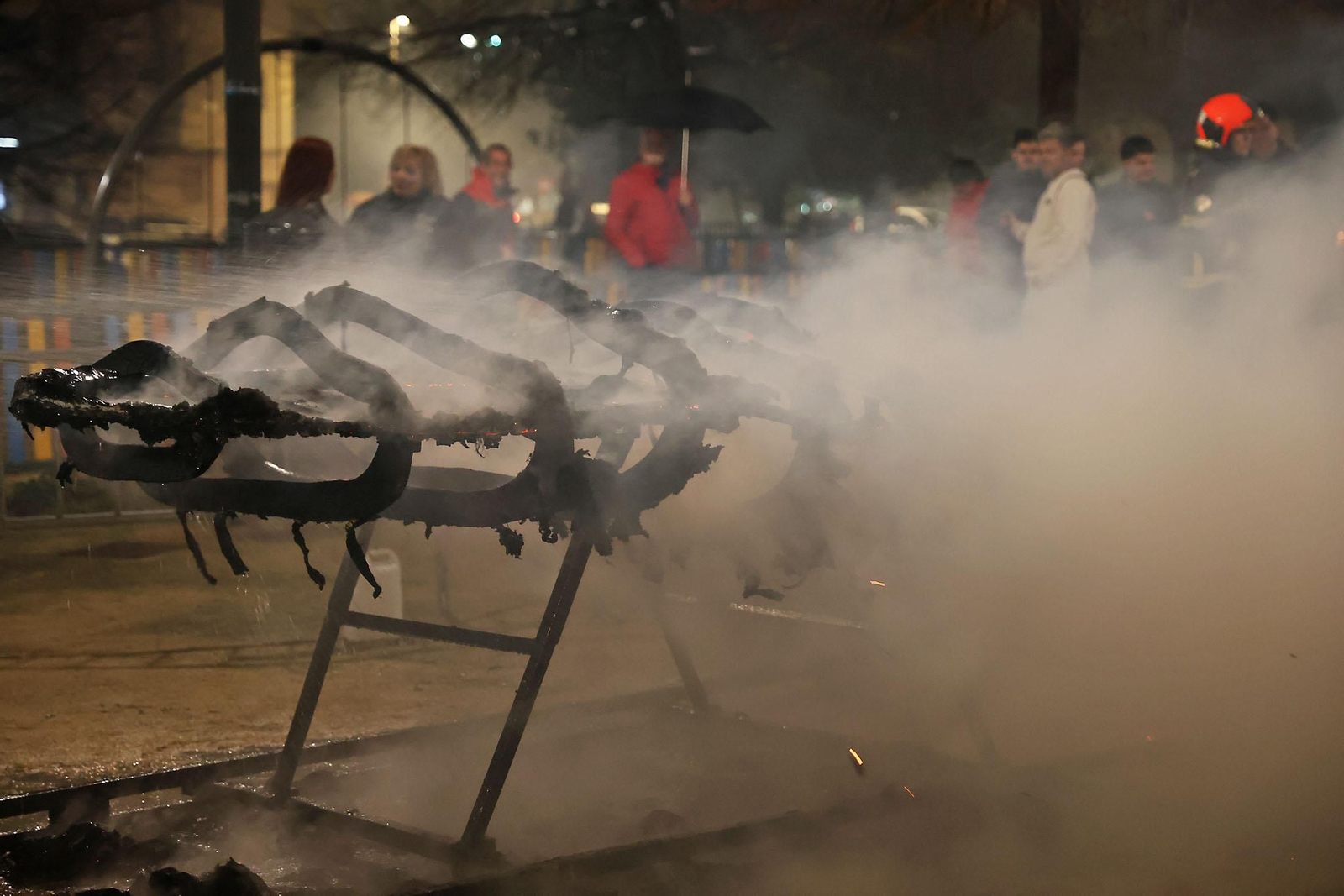 Imágenes de la quema del choco en Huelva