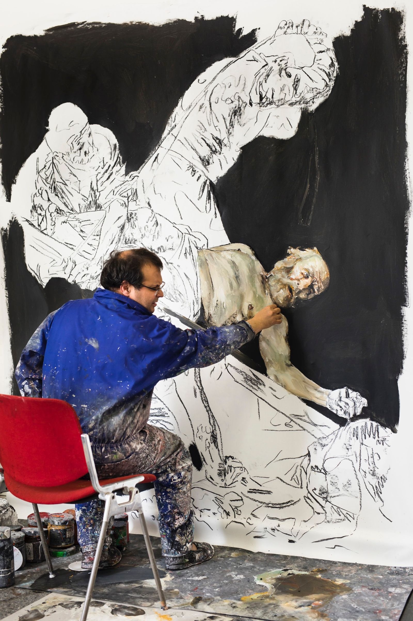 El artista en su estudio