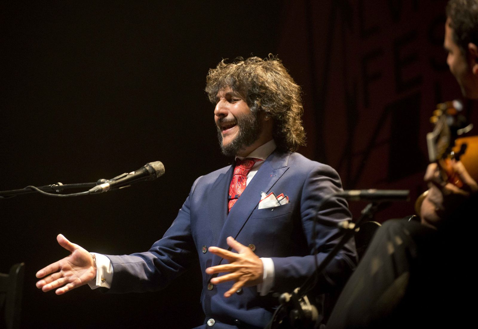 El cantaor Antonio Reyes durante una de sus actuaciones.