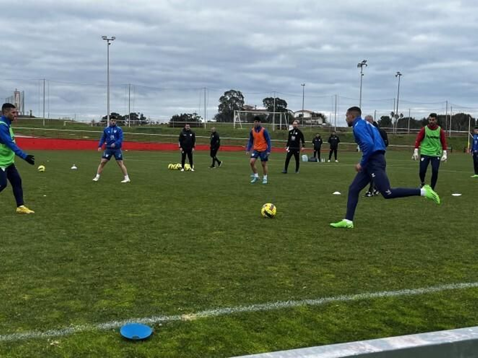 Entrenamiento del Málaga.