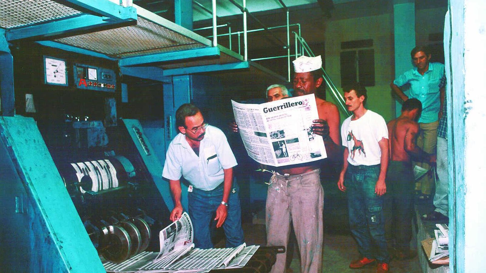 La antigua rotativa de Diario de Cádiz ya funcionando en La Habana