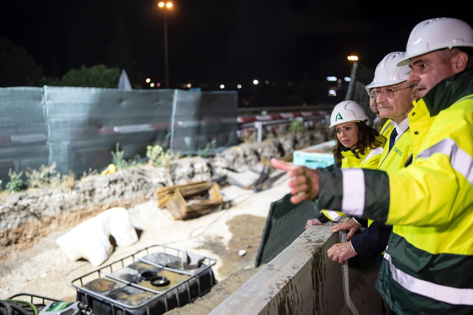 Visita a las obras del carril bus-VAO de acceso a Málaga.
