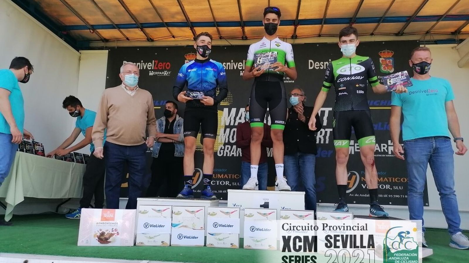 Uno de los podios masculinos.