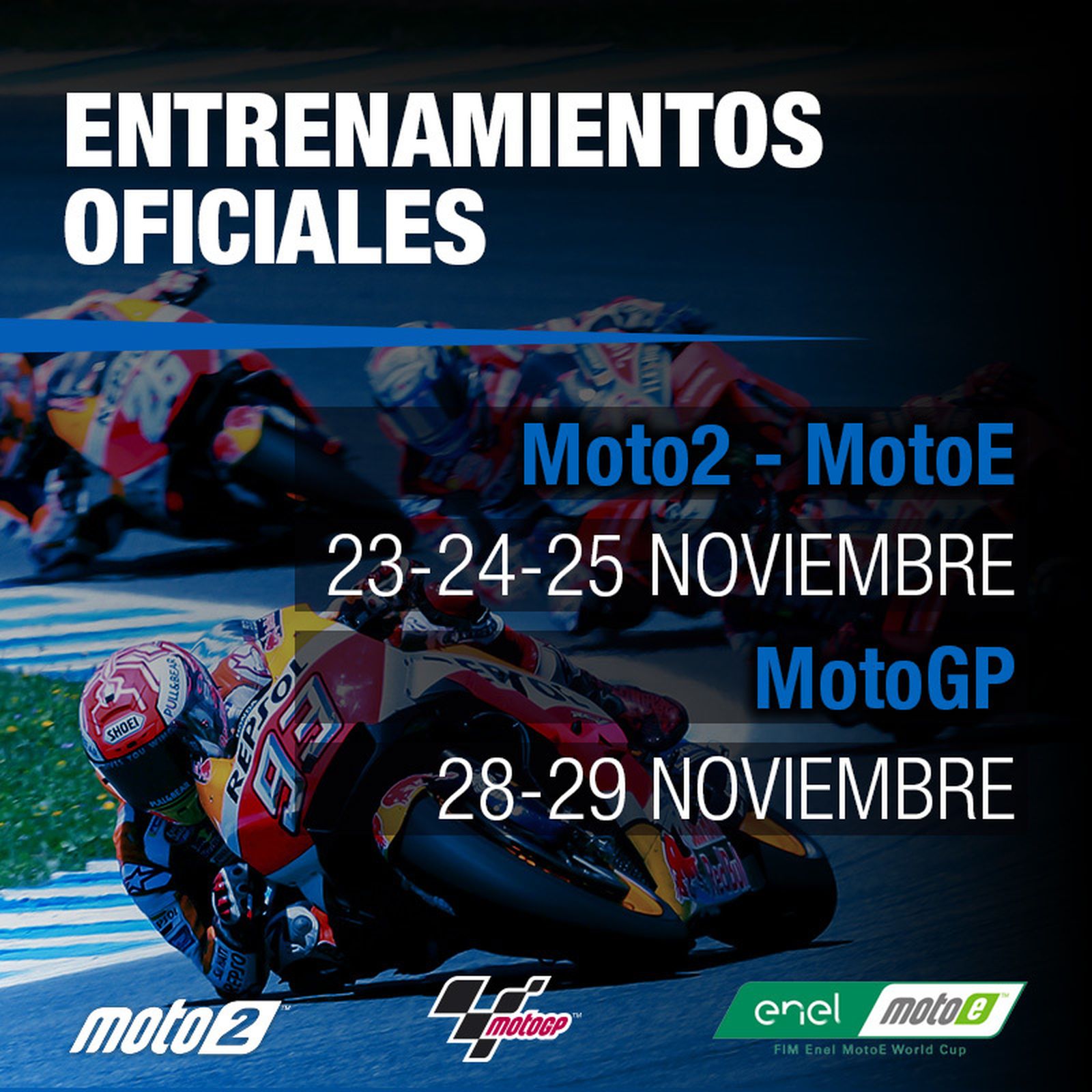 Entrenamientos oficiales de noviembre en el Circuito.