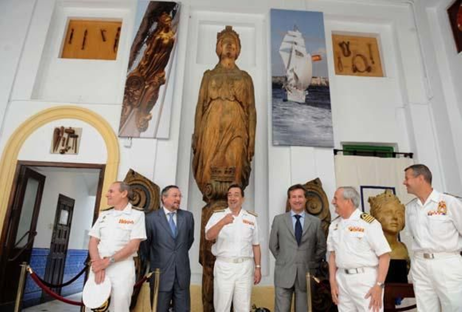 Tras un periodo de restauración, la Armada presentó el primer mascarón de proa que lució el buque escuela entre 1927 y 1936

Foto: Elias Pimentel