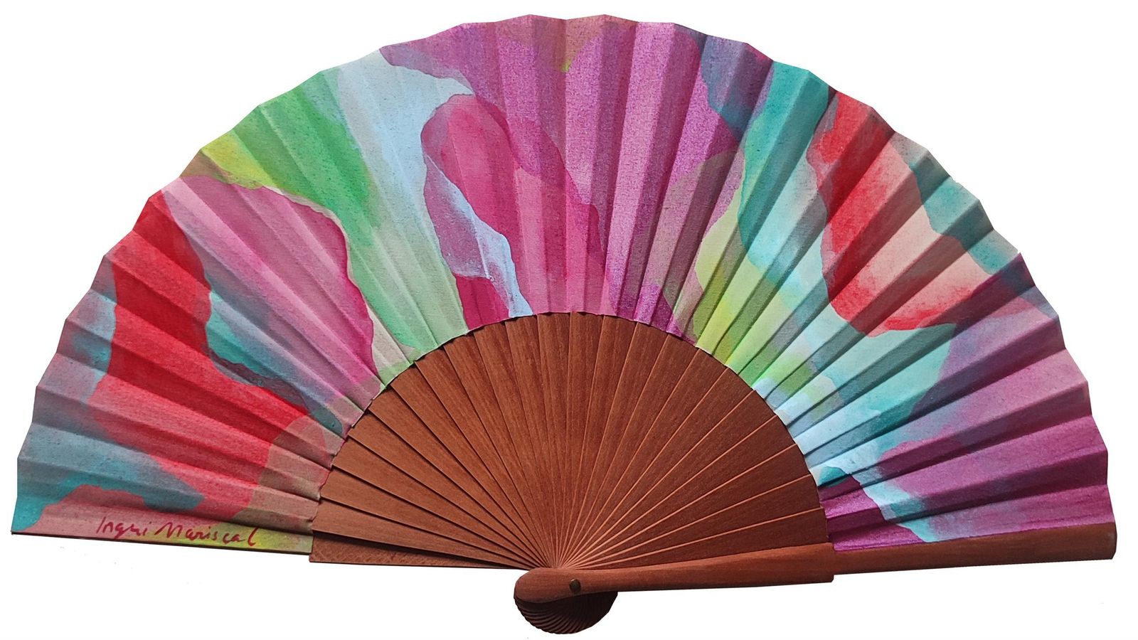 Abanicos pintados a mano de Ingri Mariscal