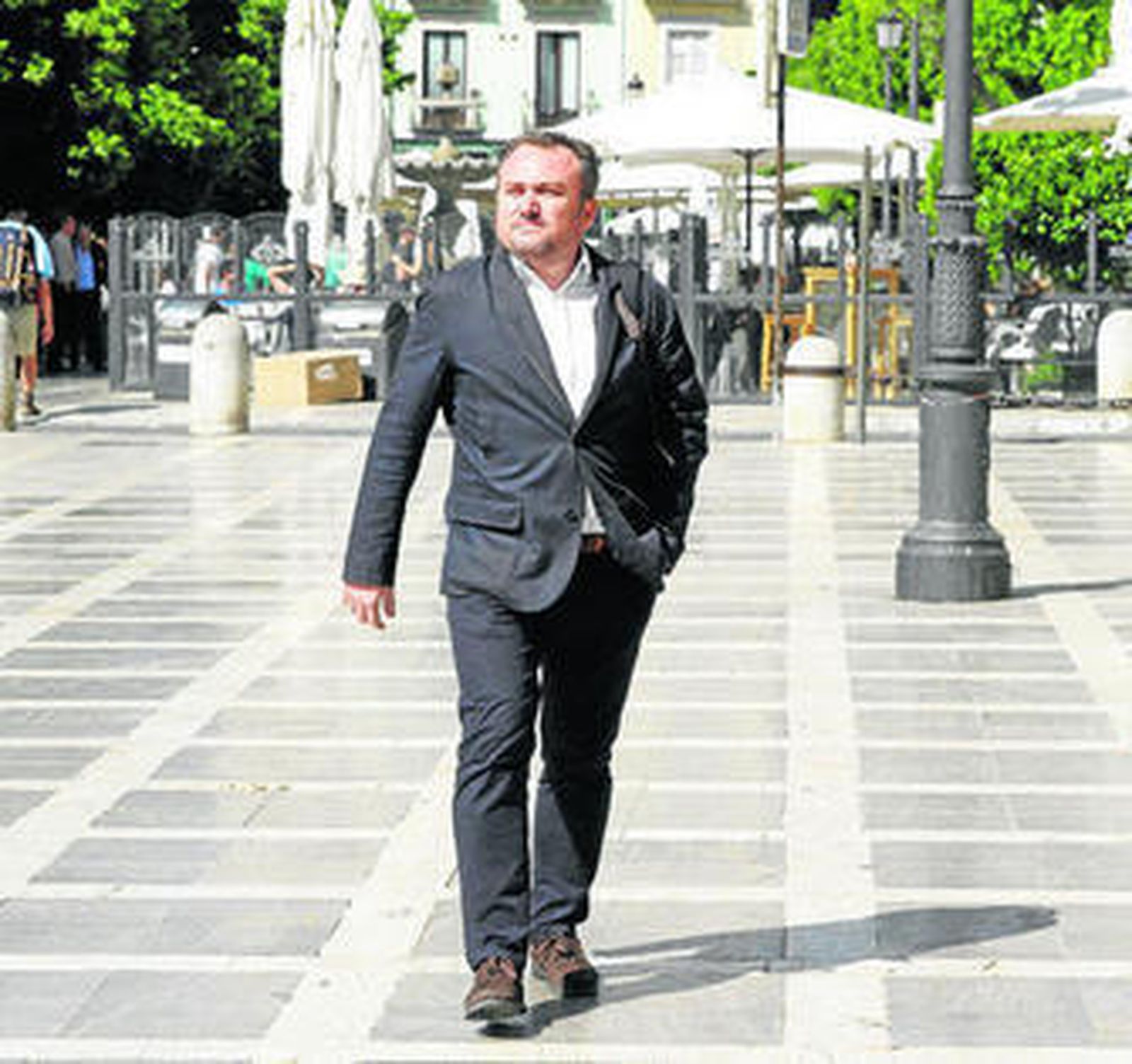 Luciano Alonso el día de su comparecencia ante el TSJA.