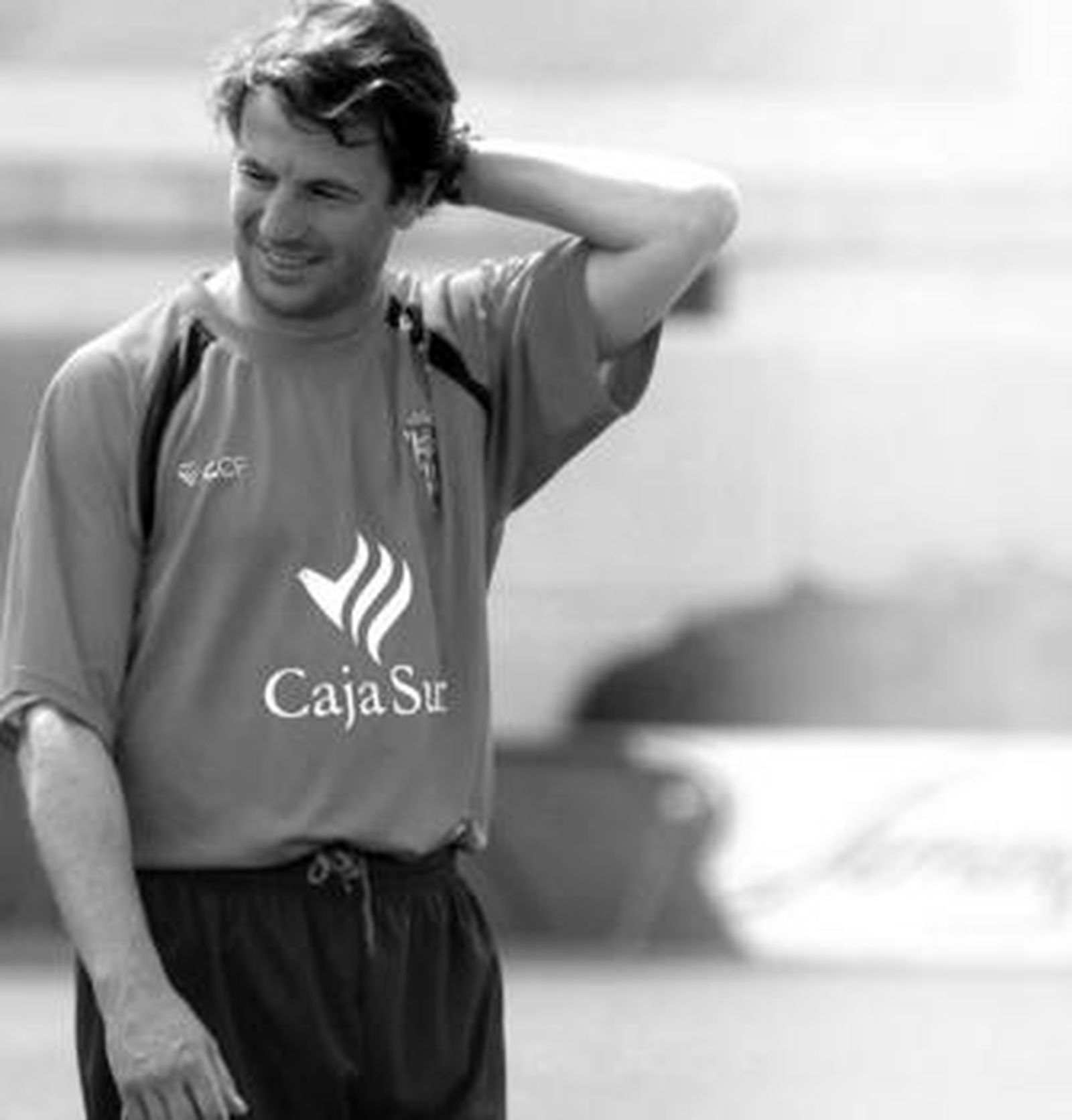 José González durante el entrenamiento de ayer.