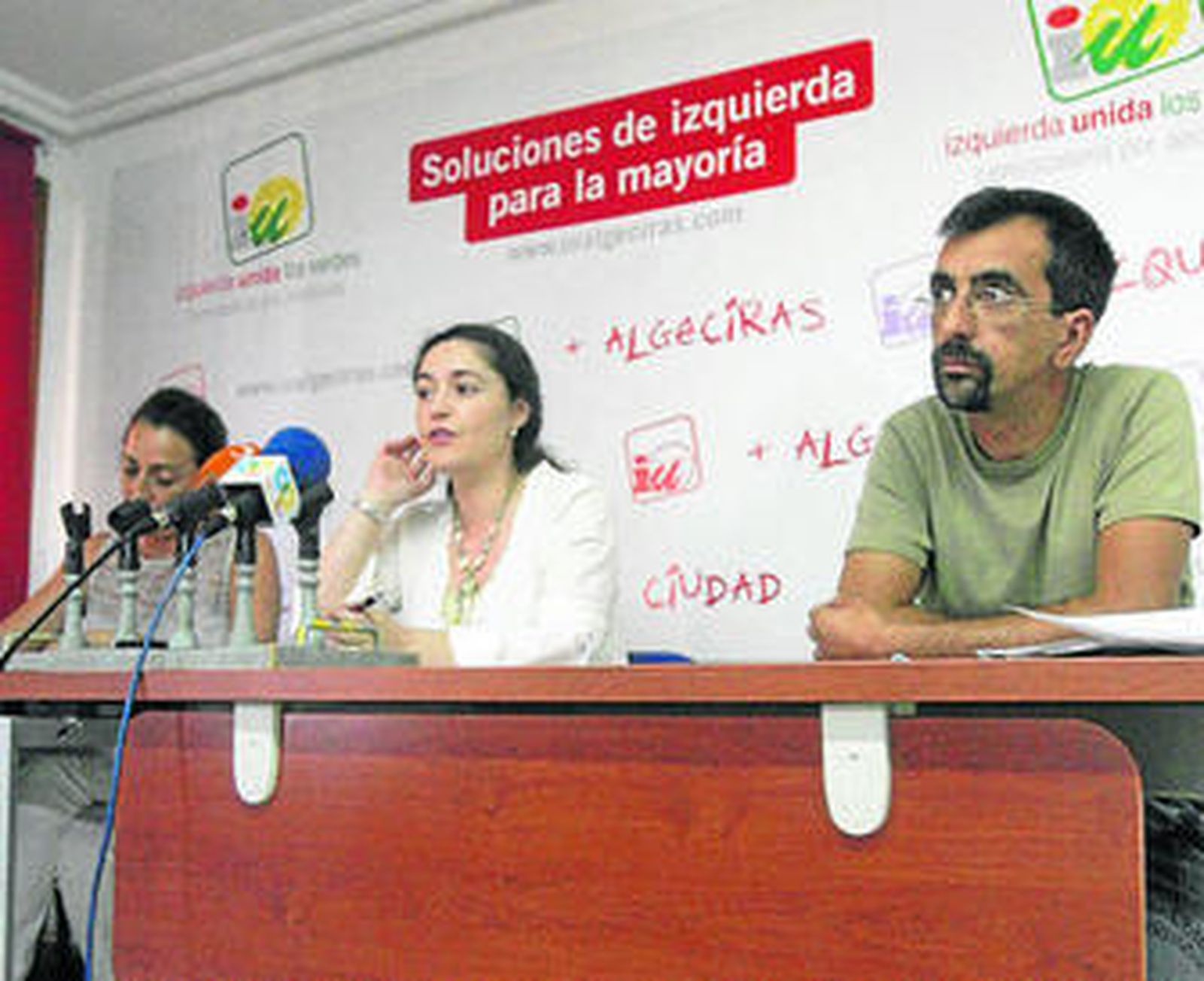 Ortega, Nieto y Almagro, durante una rueda de prensa.