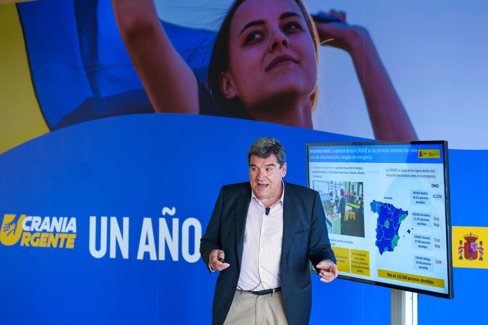 José Luis Escrivá, este miércoles en la presentación del balance de la acogida de Ucranianos en España