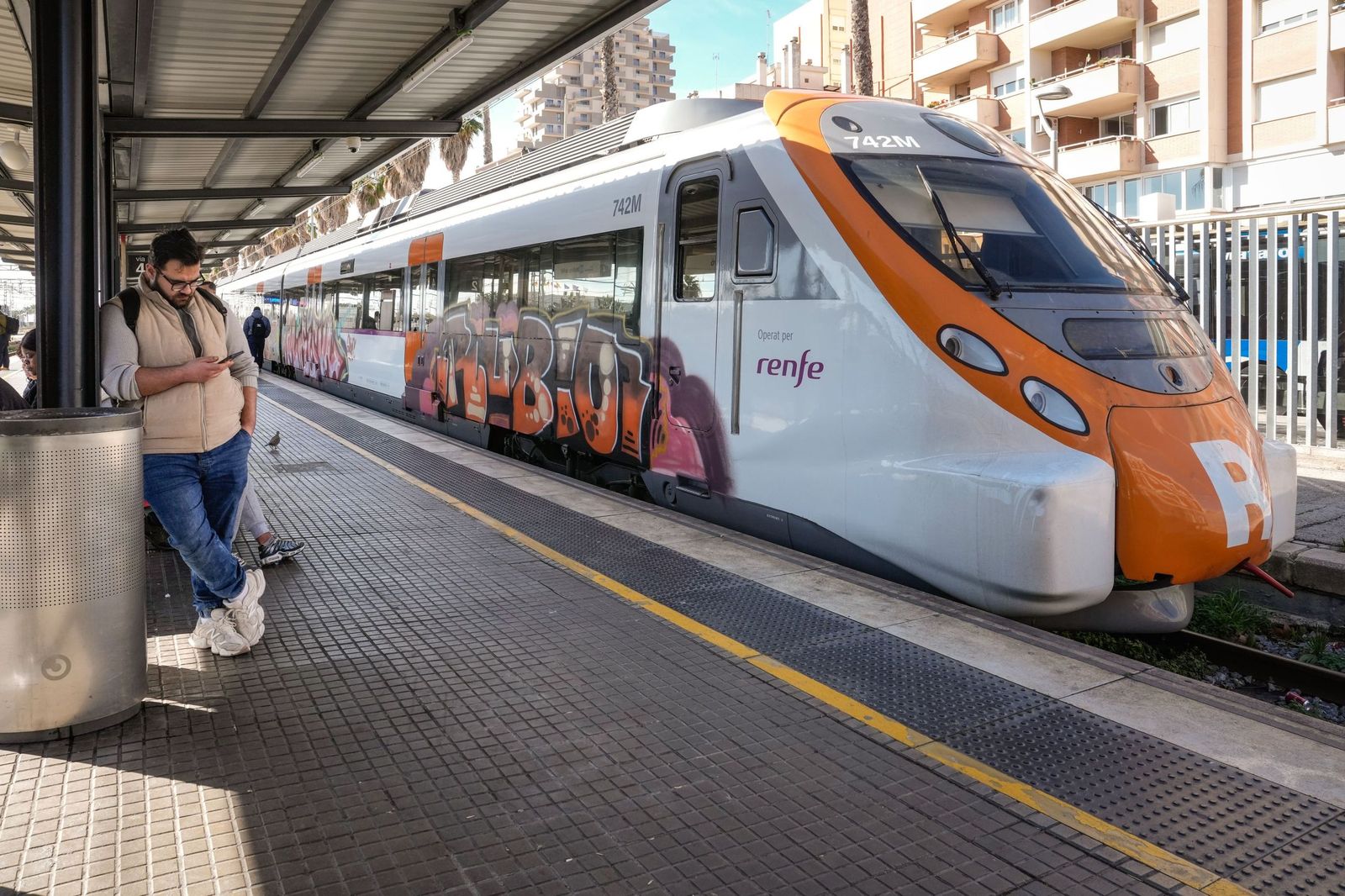 Cocheras de la Estación de Mataró (Barcelona).