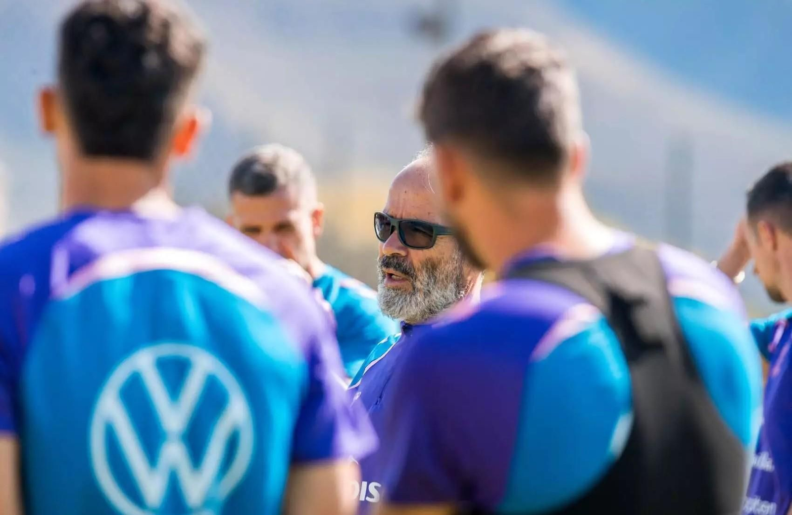 Cervera en un entrenamiento del Tenerife.