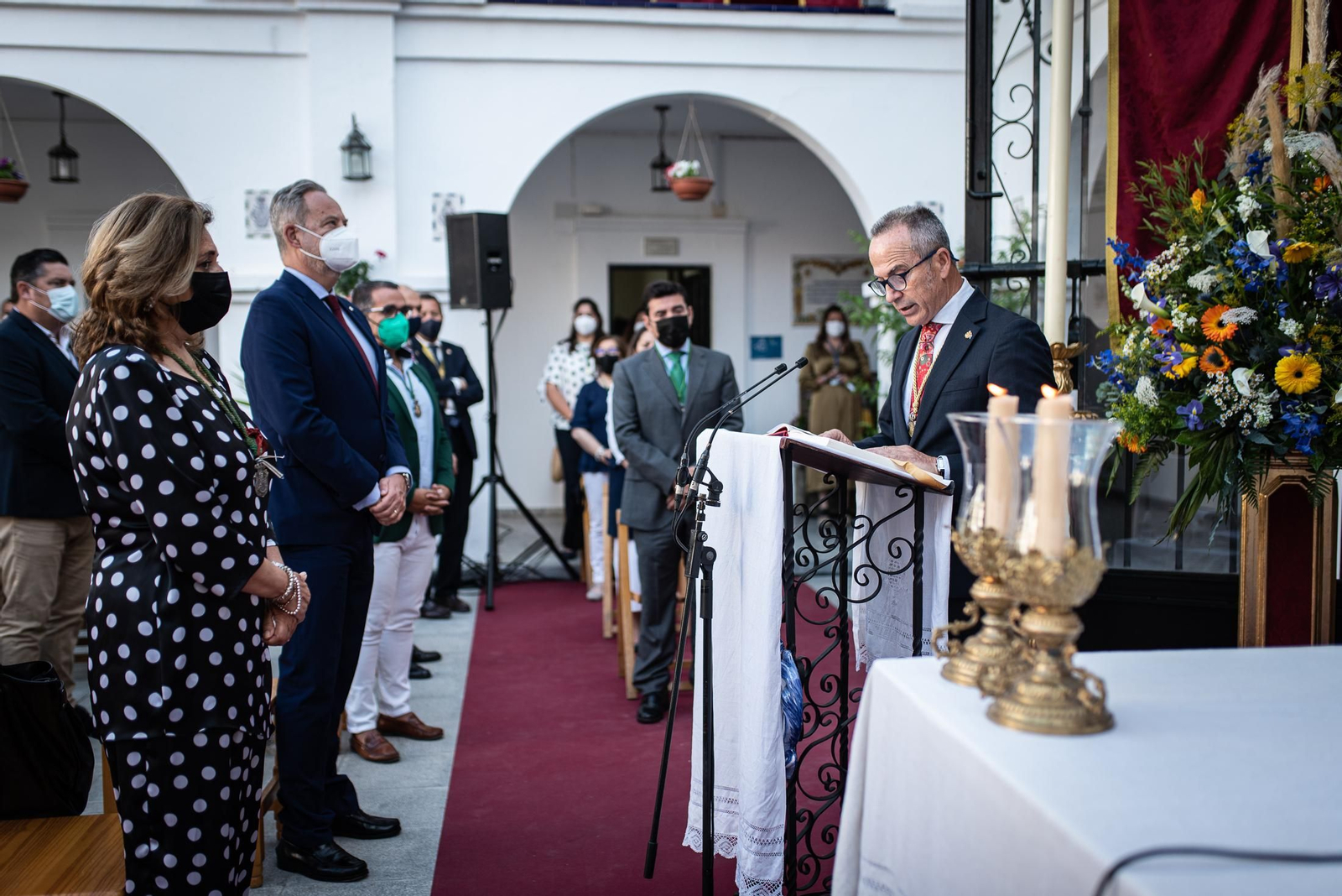 Imágenes de la misa de romeros de la Hermandad de Huelva