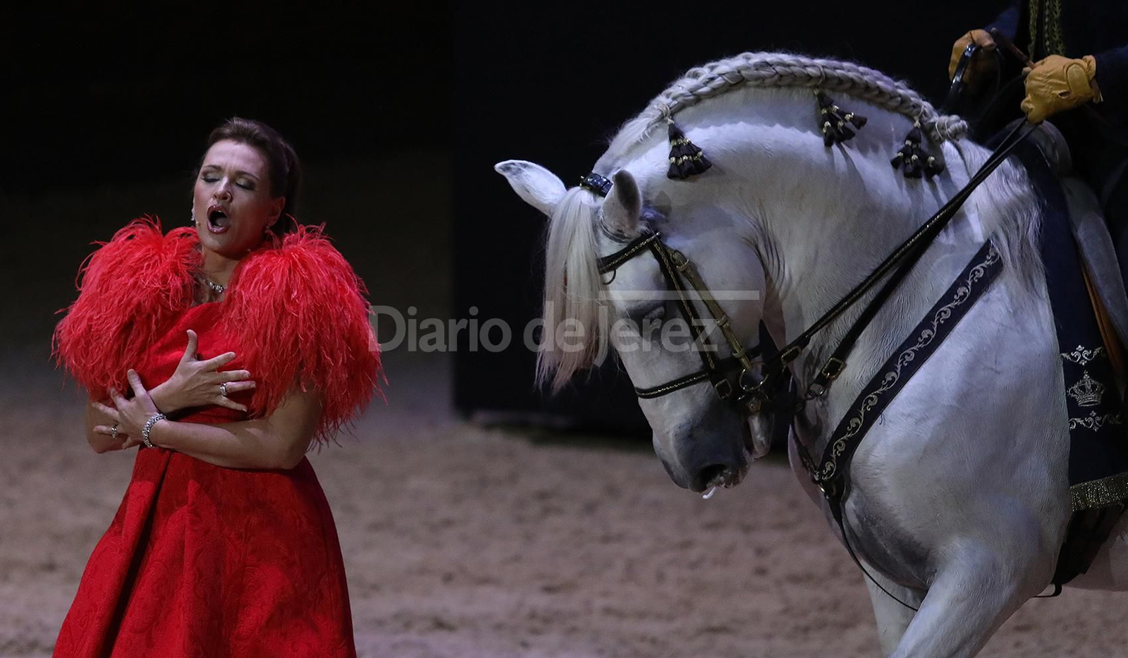 Imágenes de la Gala de la Real Escuela del Arte Ecuestre, sublime Ainhoa Arteta bailando con los 'Caballos Andaluces'