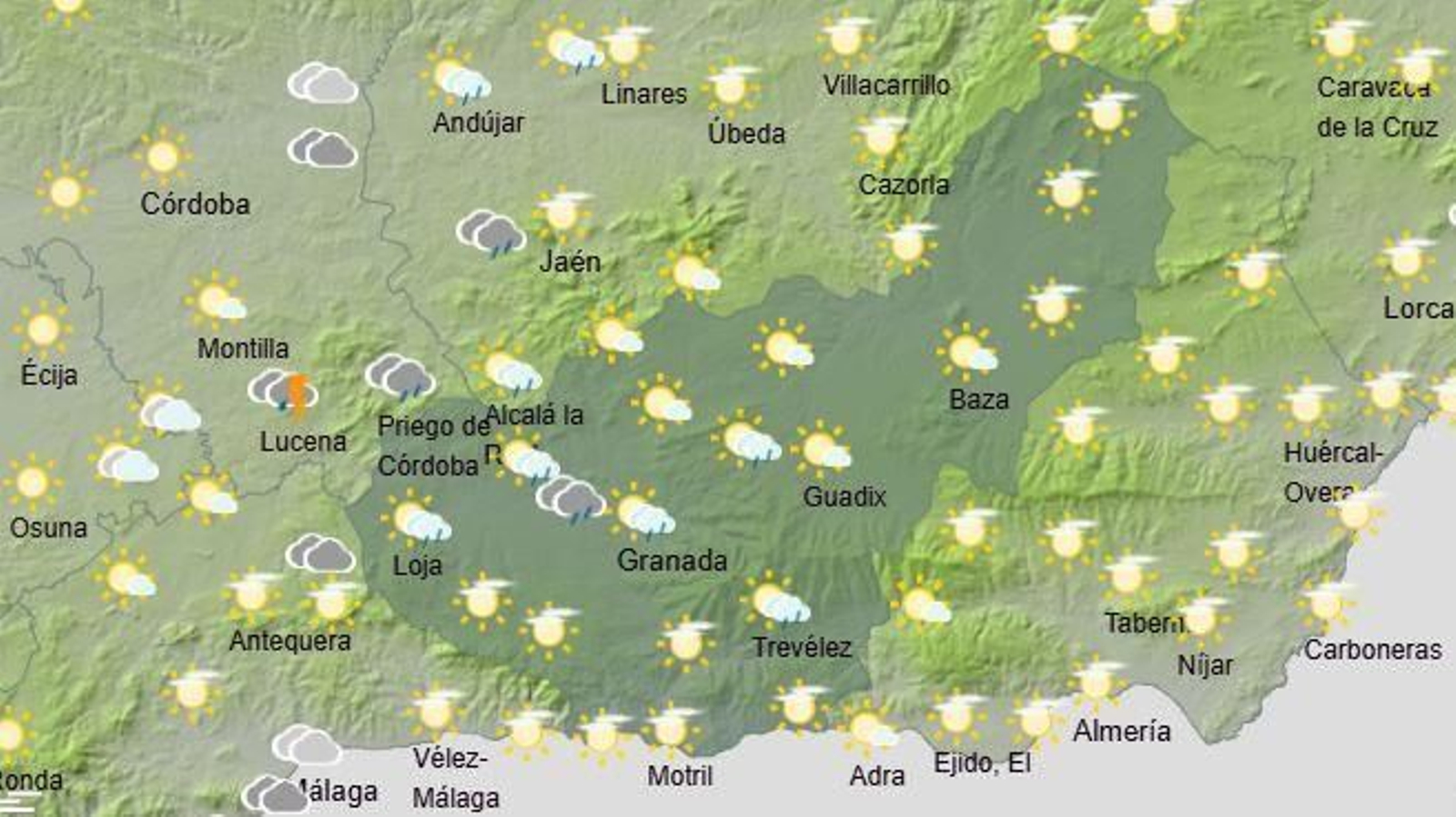 El Tiempo en Granada el 5 de noviembre de 2025
