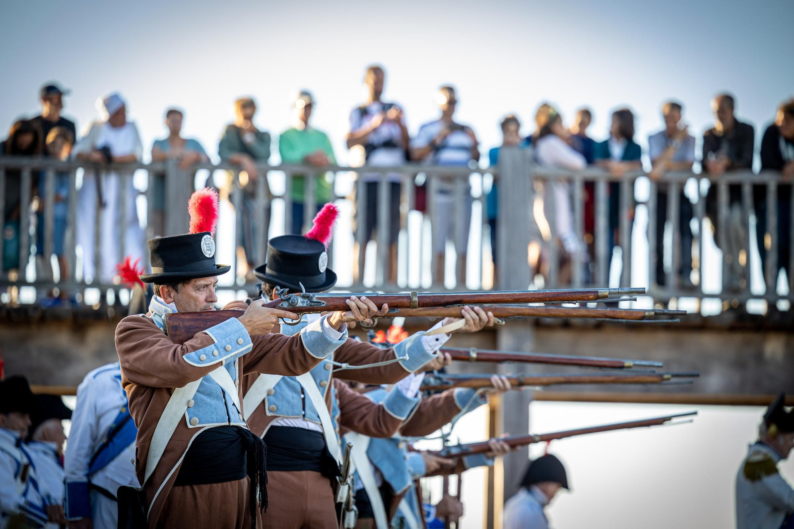 Las imágenes de la Primera recreación de la Batalla del Trocadero En el caño de La Cortadura
