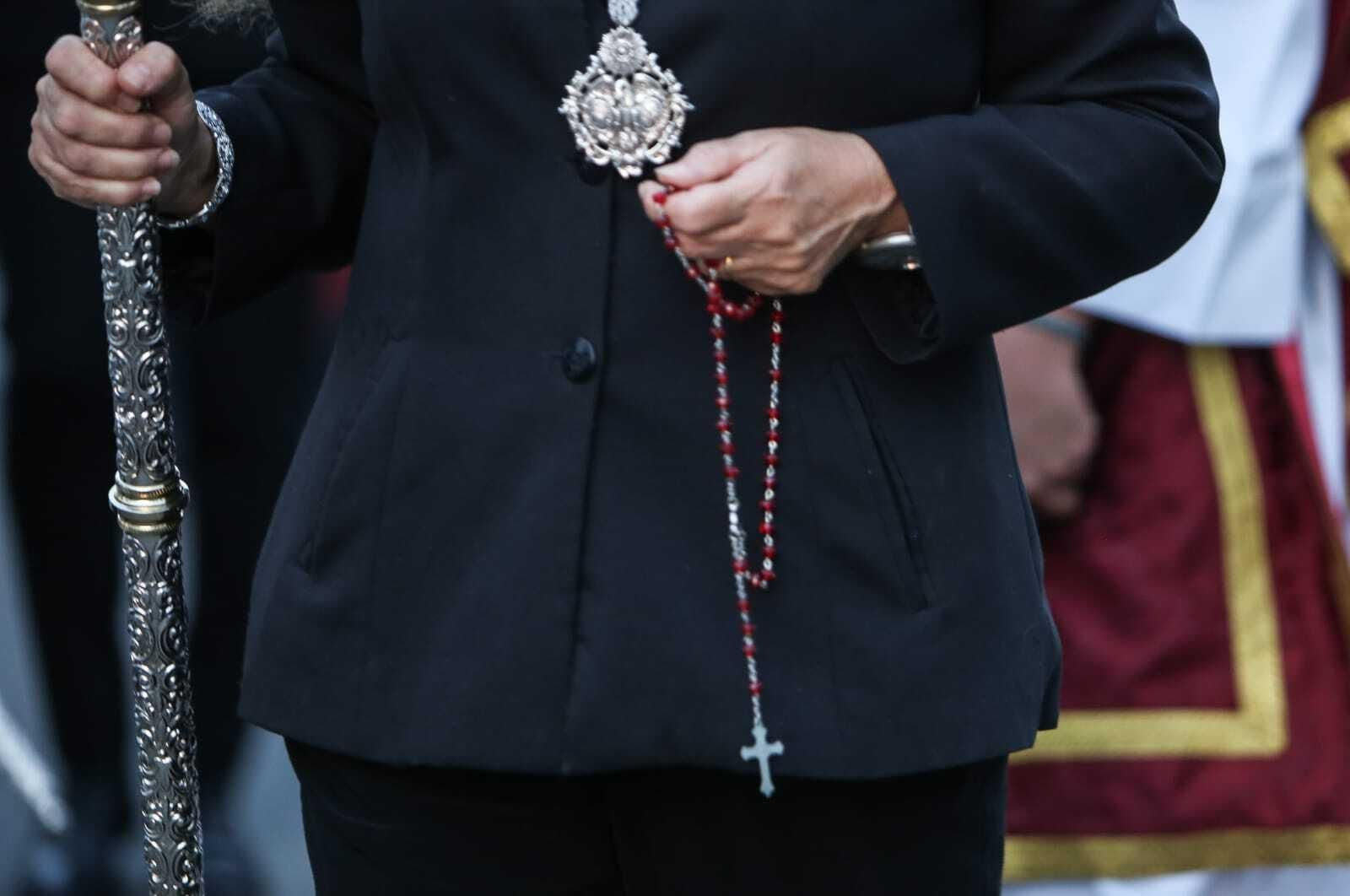 Primera salida de una imagen cofrade por las calles de Chiclana desde el inicio de la pandemia.